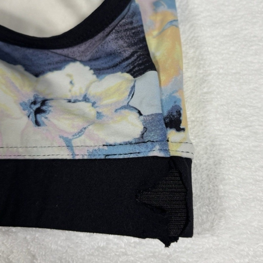 Calvin Klein Floral Sports Bra Large Racerback Athletic Workout Gym Activewear - Picture 4 of 10